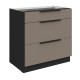 80 D 3S BB - ARIA SANDGRAU / CZARNY