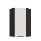 60x60 GN-108 1F (45°) - ARIA CRYSTAL WHITE / CZARNY