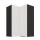 60x60 GN-90 2F (90°) - ARIA CRYSTAL WHITE / CZARNY