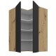 60x60 GN-90 2F (90°) - ARIA BLACK / Dąb artisan