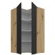 60 x 60 GN-108 2F (90°) - ARIA BLACK / Dąb artisan