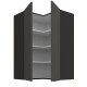 60x60 GN-90 2F (90°) - ARIA GRAPHITE / CZARNY
