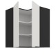 60x60 GN-72 2F (90°) - ARIA CRYSTAL WHITE / CZARNY