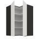 60x60 GN-90 2F (90°) - ARIA CRYSTAL WHITE / CZARNY