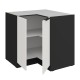 90 x 90 DN 2F BB - ARIA CRYSTAL WHITE / CZARNY
