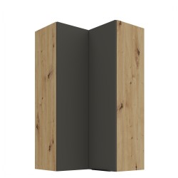 60 x 60 GN-108 2F (90°) - ARIA GRAPHITE / Dąb artisan